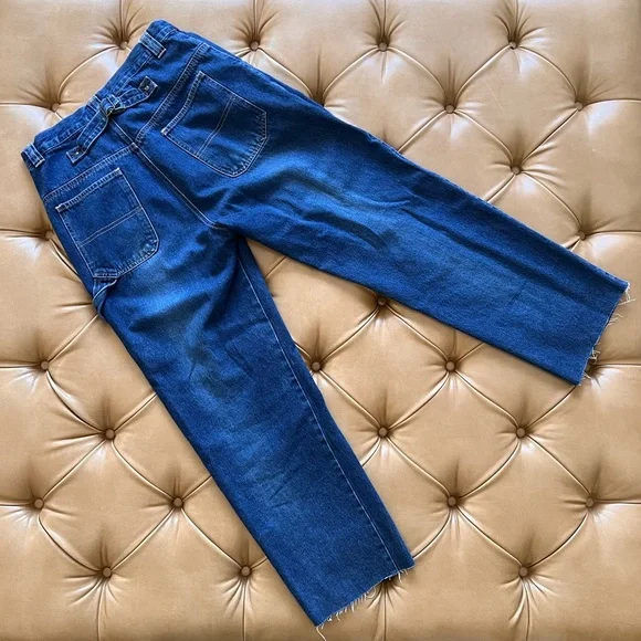 Vintage y2k high waisted blue jeans, cargo vibes, SIZE: 6 - Picture 3 of 4